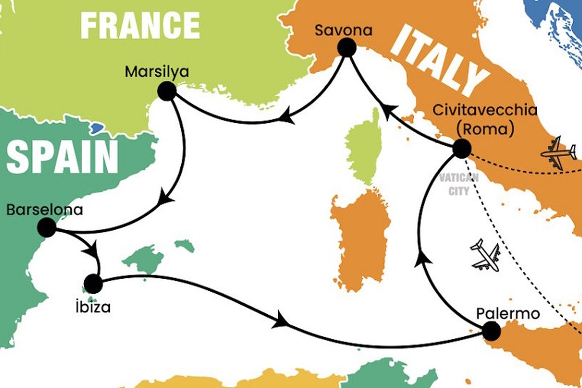 Costa Toscana ile Ibiza'lı & Batı Akdeniz & Sicilya (05.07.2025)